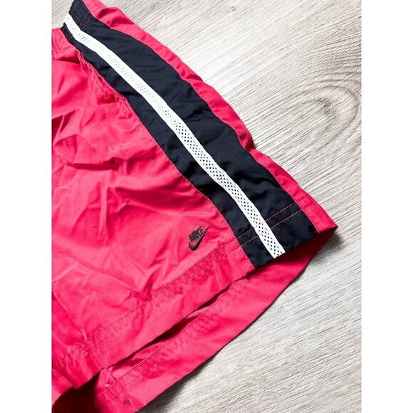Nike Club Striped Pink Athletic Basic Shorts Medium Womens Active Athletic - Picture 2 of 7